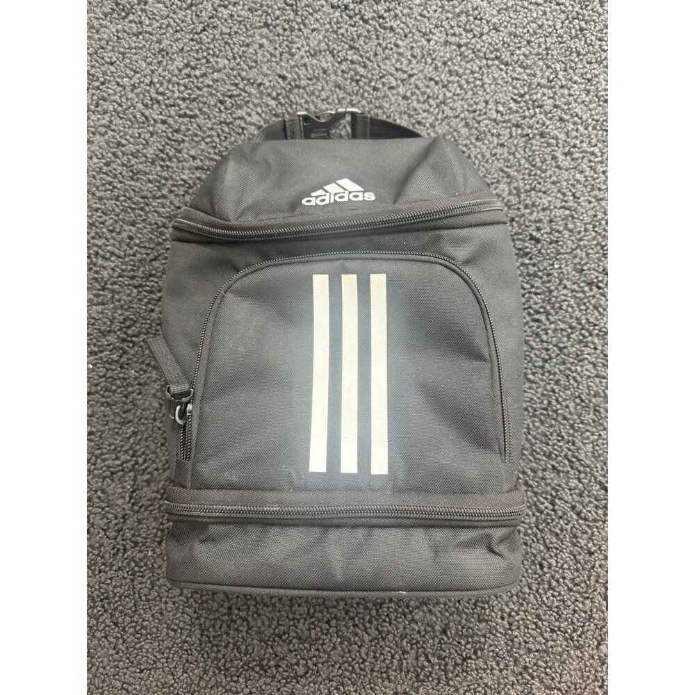 Adidas Excel 2 Insulated Lunch Bag Black / White Zip-Up Bag Handle